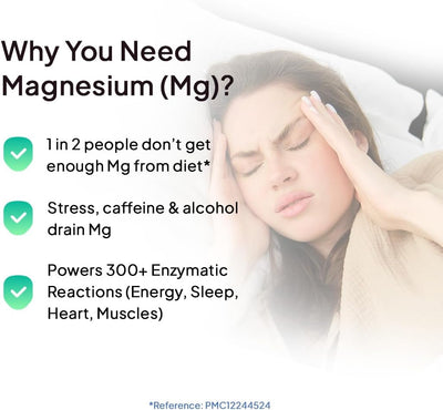 Miduty Chelated Magnesium Bisglycinate with Vitamin B6 - High Absorption 60 Veg Capsules - Image 4