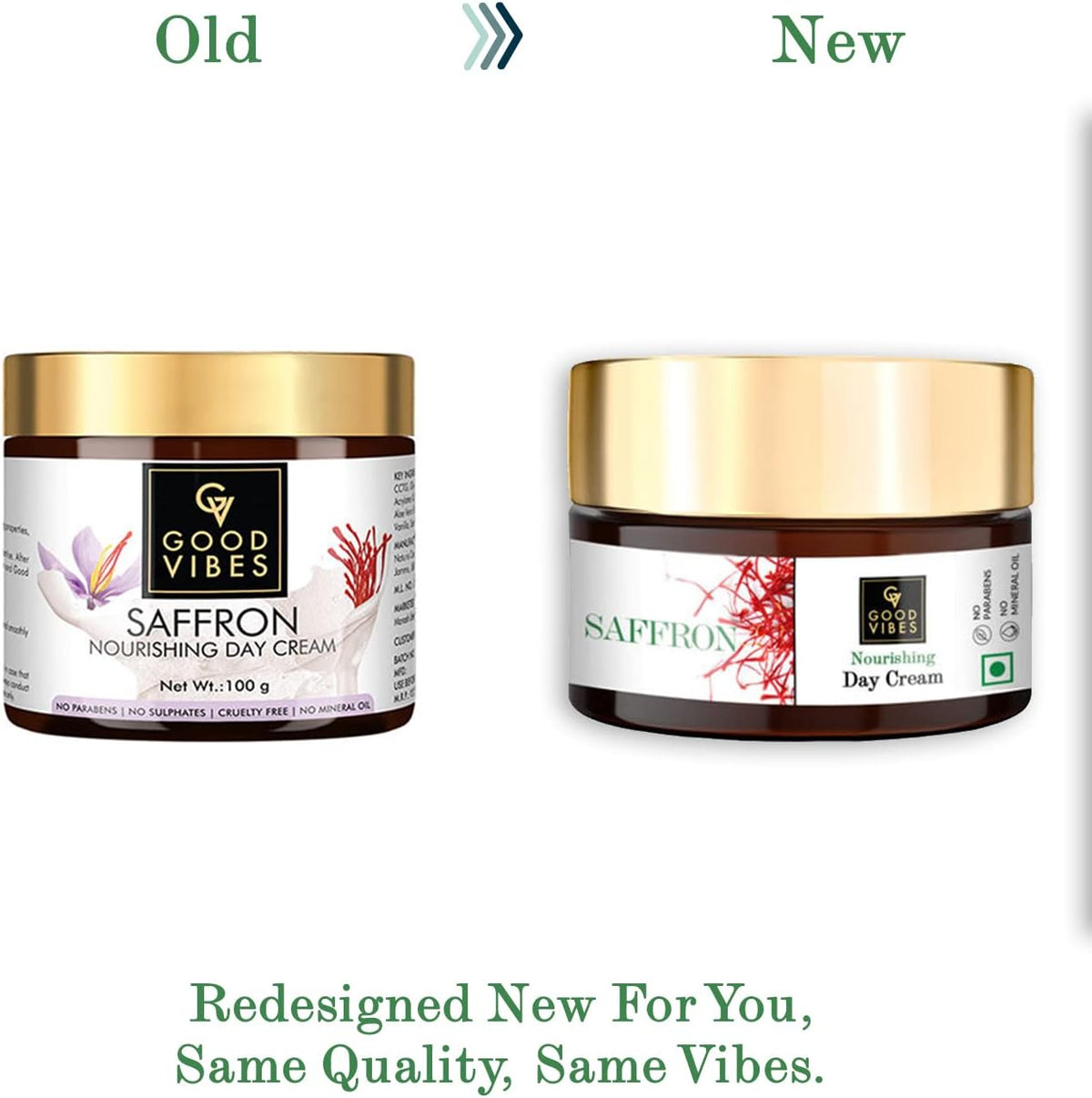 Good Vibes Saffron Nourishing Day Cream 100g - Face Moisturiser - Image 2