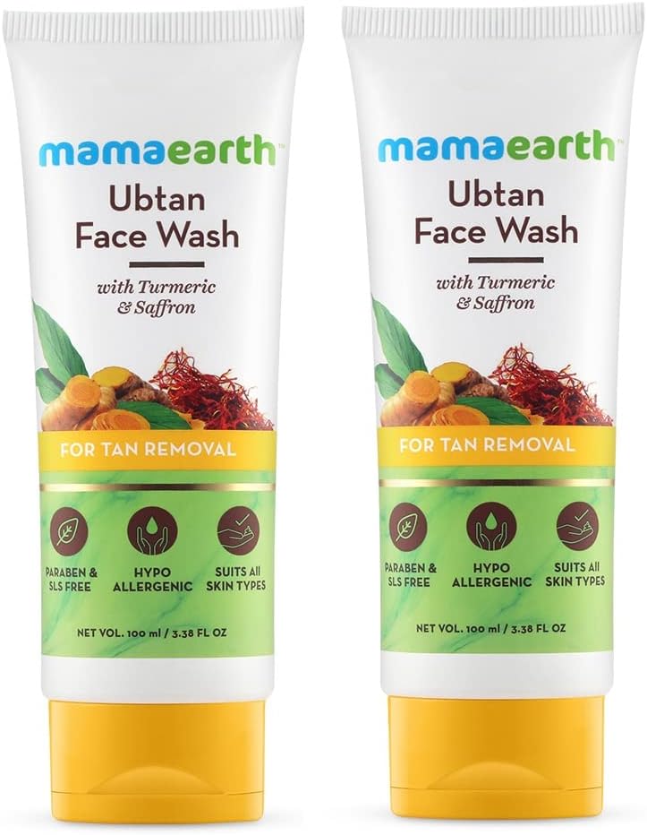 Mamaearth Ubtan Face Wash for Tan Removal with Turmeric & Saffron - 100ml