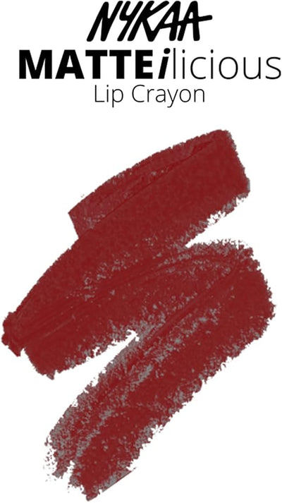 Nykaa Matteilicious Lip Crayon Perfect Plum 02 - 2.8g - Image 2