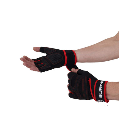 Burnlab Gym Gloves with Wrist Support - Basic Red Large - Image 6