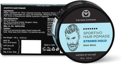 The Man Company Sportivo Hair Styling Pomade Wax - Strong Hold, Pro Vitamin B5, 100g - Image 8