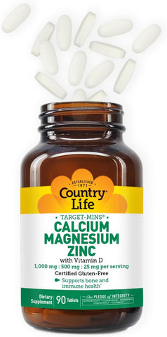 Country Life Calcium Magnesium Zinc Tab 90's