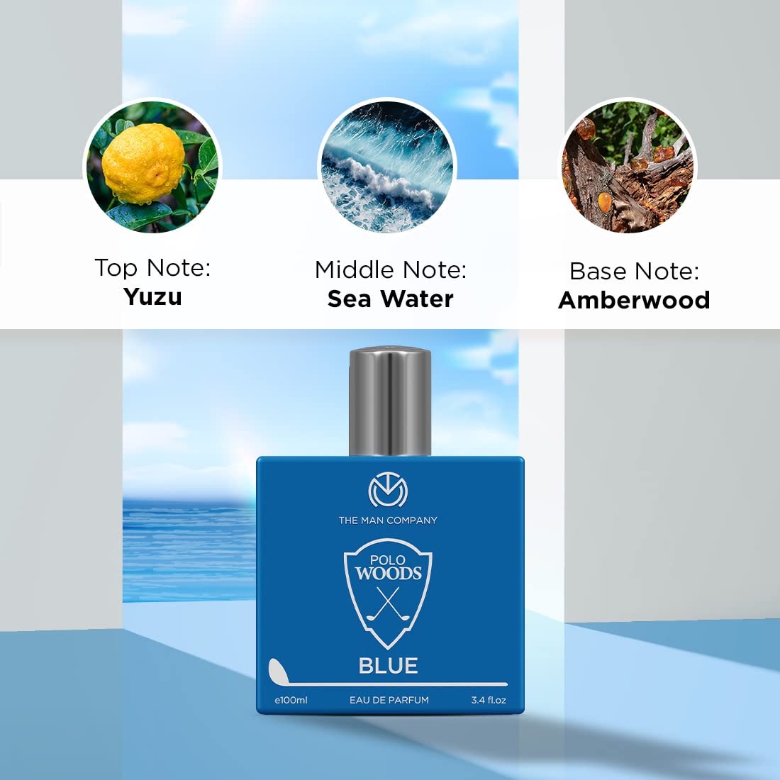 The Man Company Eau de Parfum Polo Blue - Premium Fragrance, 100 ml - Image 2