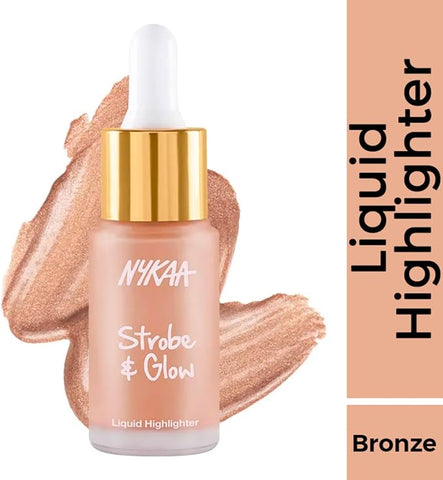 Nykaa Strobe & Glow Liquid Highlighter  Glazed Bronze