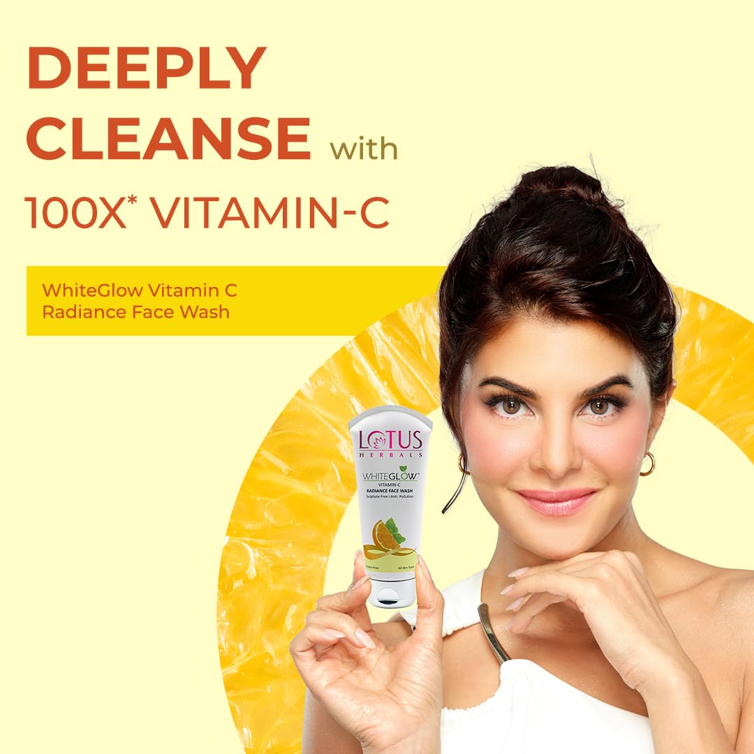 Lotus Herbals White Glow Vitamin C Radiance Face Wash - 100g - Image 3