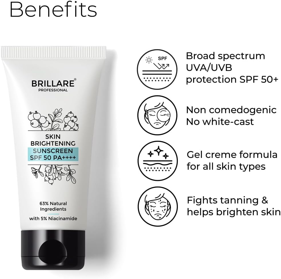 Brillaire Skin Brightening Invisible Sunscreen SPF 50 - Niacinamide and Arbutin - 50g - Image 3