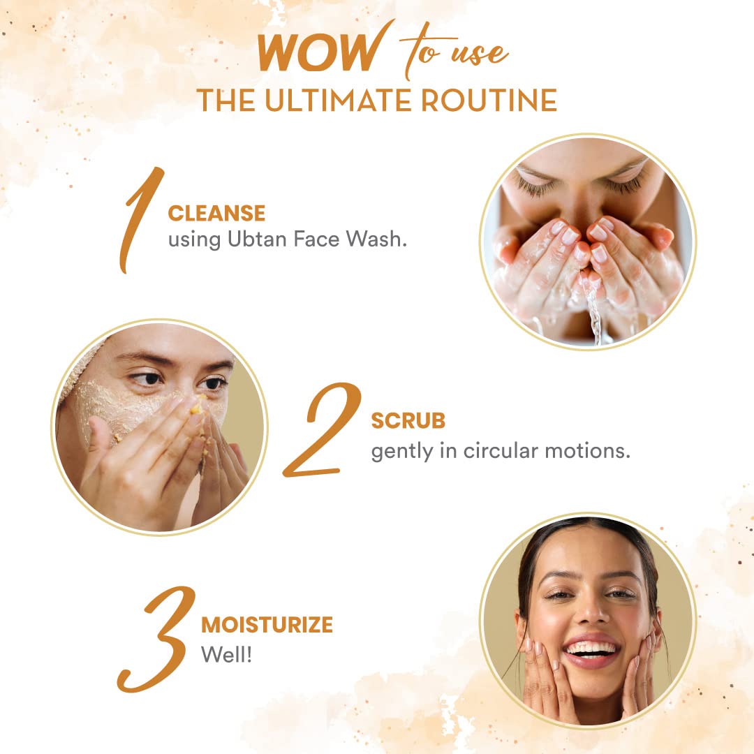 Wow Skin Science Ubtan Face & Body Scrub - Exfoliating Mask, 200ml - Image 5