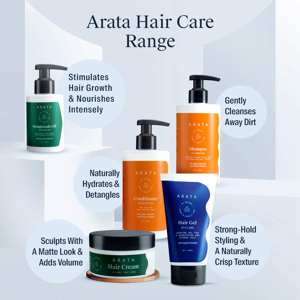 Arata Natural Nourishing Hair Conditioner, Orange - 300 ml - Image 6