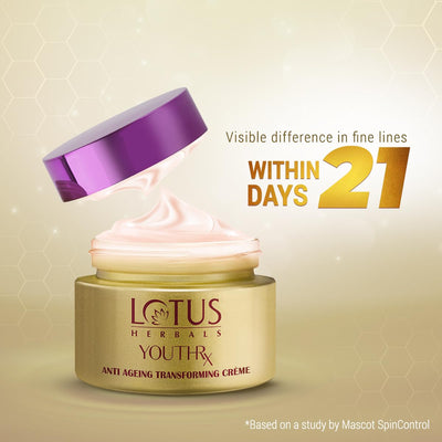 Lotus Herbal Youthrx Anti Ageing Transforming Face Cream - 50gm - Image 3