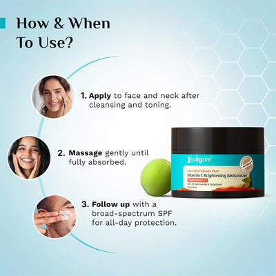 Pilgrim Face Moisturiser with Kakadu Plum & Vitamin C - 50g - Image 8