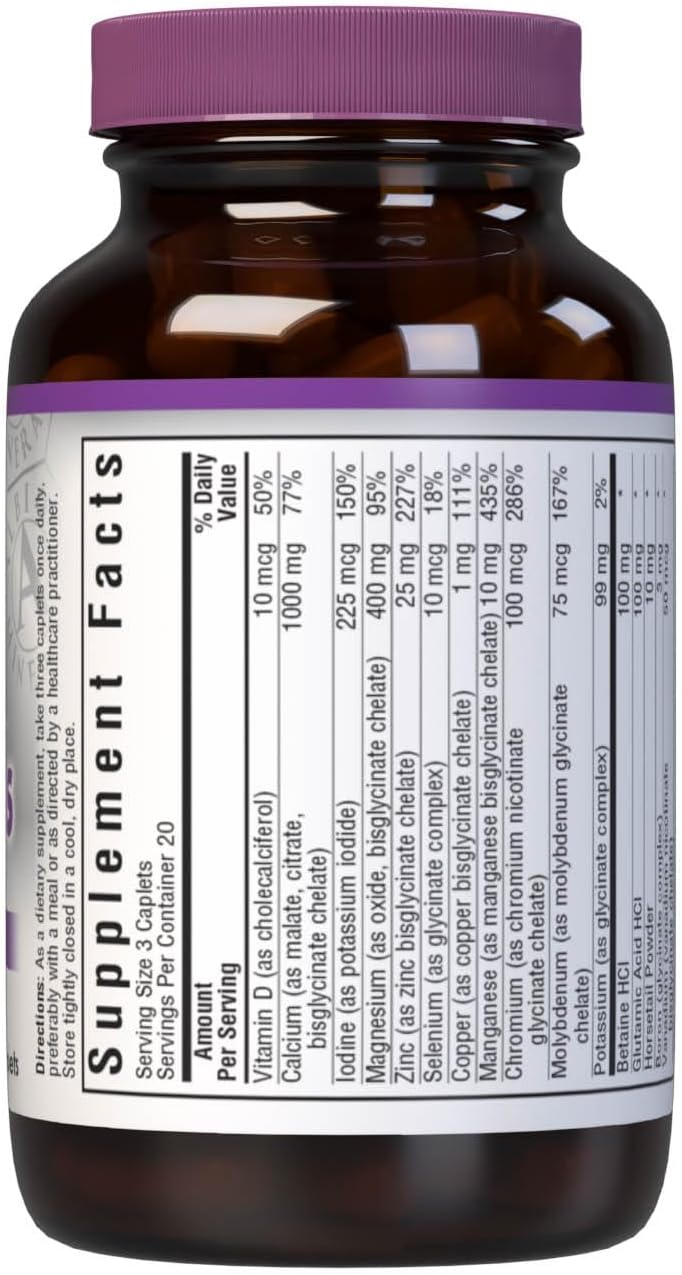 BlueBonnet High Potency Chelated Multiminerals with Iron Caplets - 60 Count - Image 2