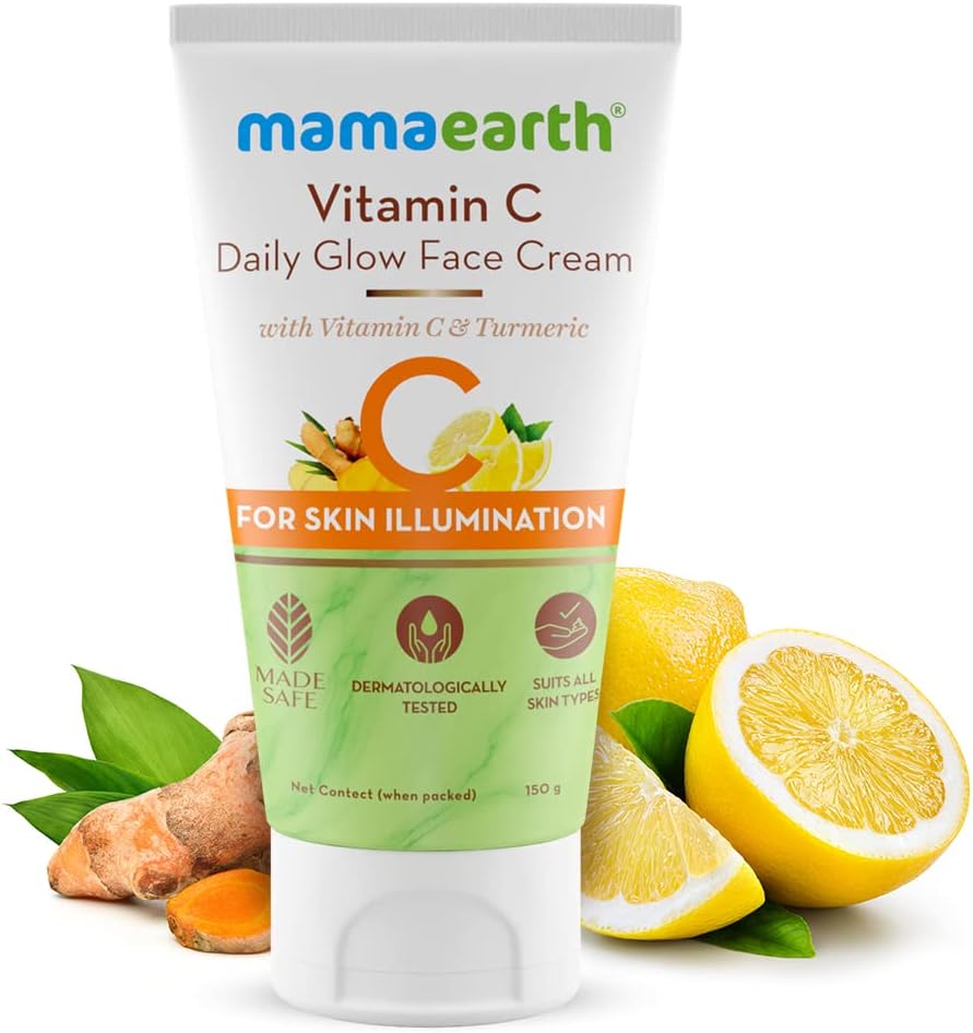 Mamaearth Vitamin C Daily Glow Face Cream with Turmeric - 150g - Image 2