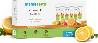 Mamaearth 6 Step Vitamin C Facial Kit with Turmeric - 60g - Image 2