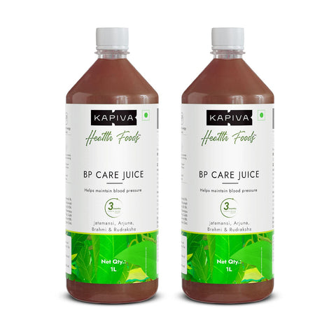 Kapiva BP Care Juice - 100% Ayurvedic Juice for Controlling Blood Pressure & Cholesterol Level | Arjuna, Shankhpushpi & 8 Other Herbs - Pack of 2