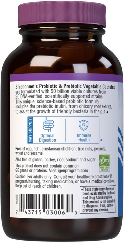 BlueBonnet Probiotic & Prebiotic 50 Billion Vcaps, 30 Count - Gut Health Supplement - Image 4