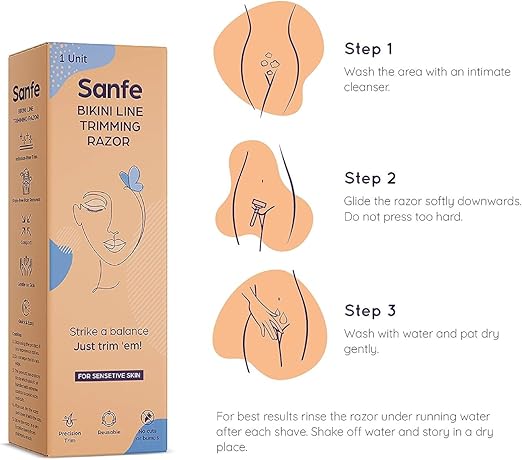 Sanfe Bikini Line Trimming Razor - Precision Grooming Tool, Single Pack - Image 4