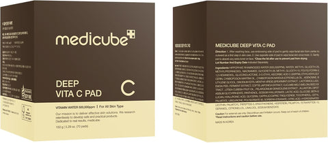 Medicube Deep Vita C Facial Pads, Vitamin C Toner Pads 70S
