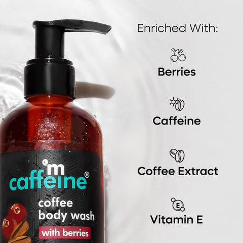 mCaffeine Coffee Body Wash with Berries Pack of 2