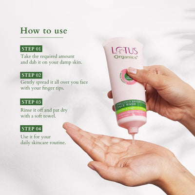 Lotus Organics+ Precious Brightening Face Wash, 100g - Image 3