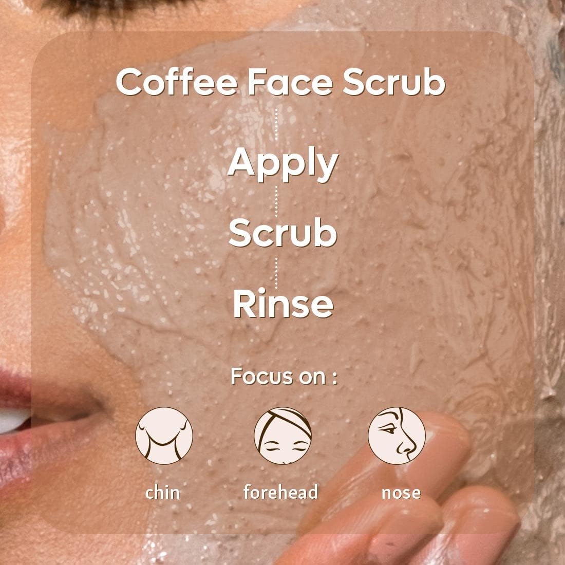 mCaffeine Naked & Raw Coffee Face Scrub - Exfoliator, 100g - Image 4