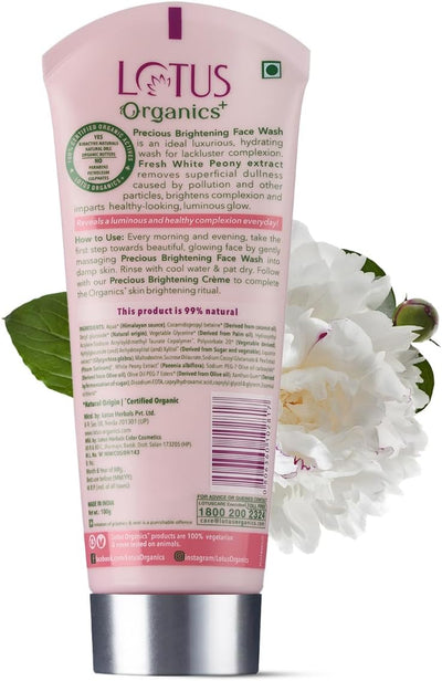 Lotus Organics+ Precious Brightening Face Wash, 100g - Image 7