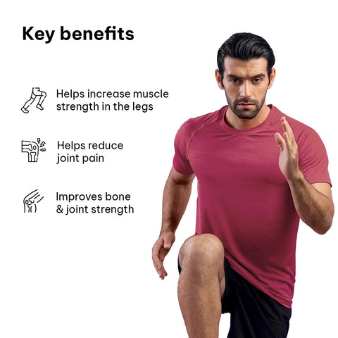 HK Vitals لدعم المفاصل (60 قرصًا) | مع 1400 ملغ من الجلوكوزامين، وكوندرويتين، وكالسيوم، وفيتامين د3 | لتعزيز قوة المفاصل، وزيادة مرونتها، وقدرتها على الحركة.