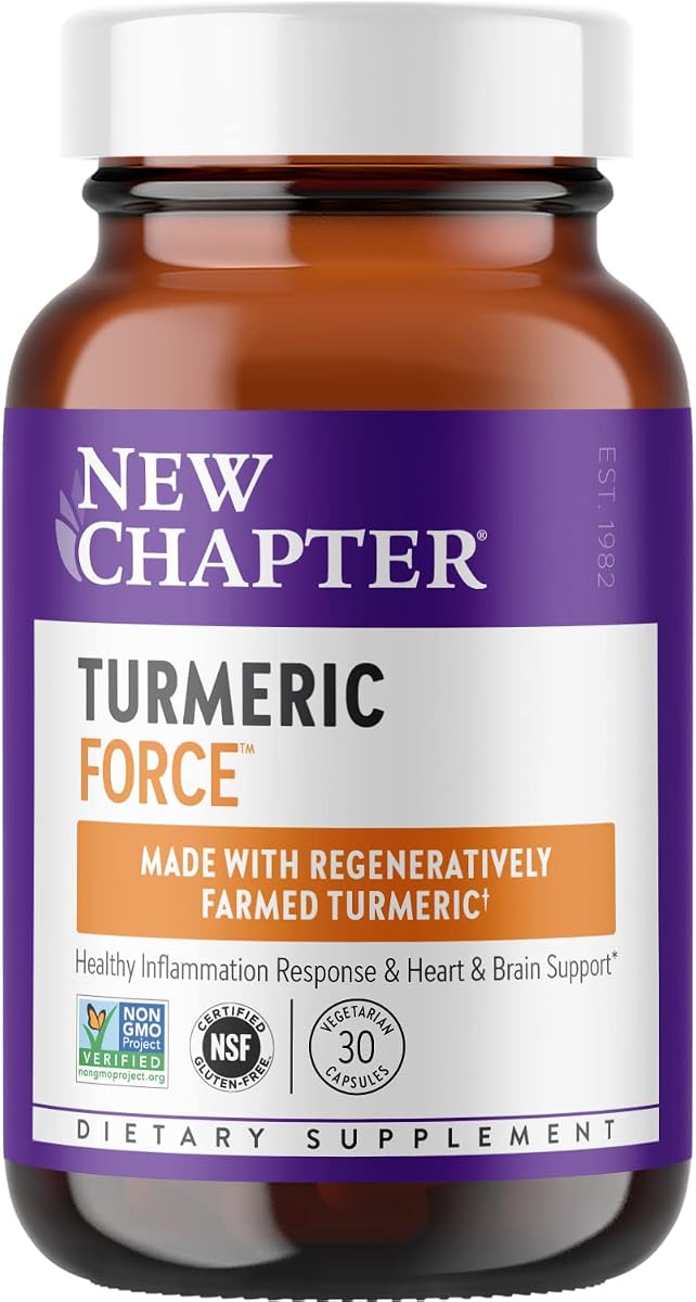 New Chapter Herbal & Ayurvedic Turmeric Force - 30 Vegetarian Capsules