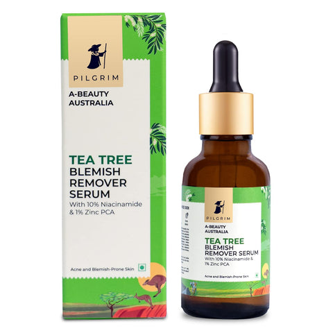 Pilgrim Tea Tree & 10% Niacinamide blemish-remover serum with Zinc PCA for acne prone skin Niacinamide serum for acne 30 ml