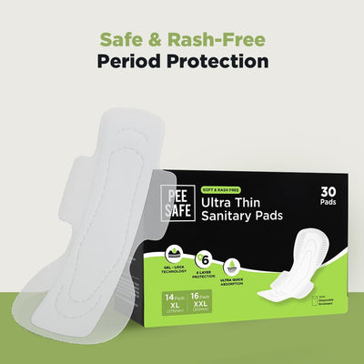 Pee Safe Ultra Thin Sanitary Pads XXL - Cottony Soft, Gel Lock - 2 Pack - Image 8