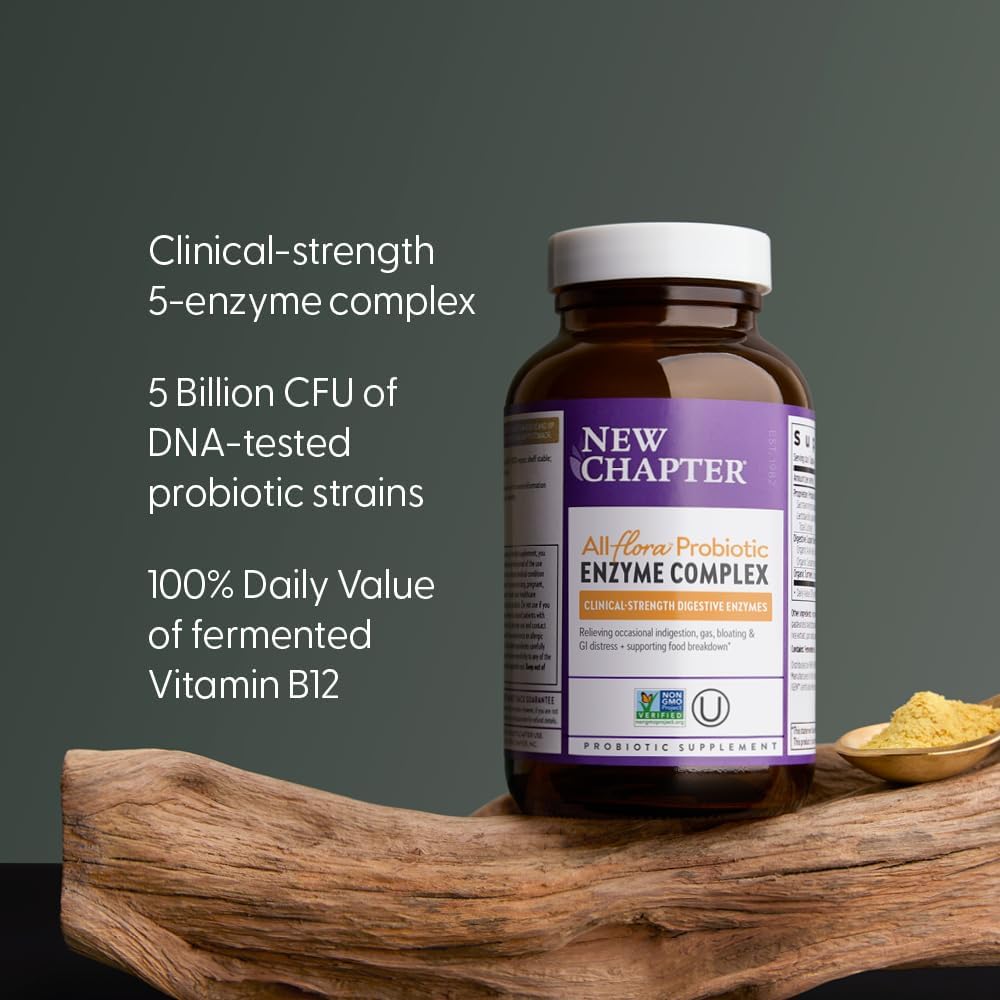 New Chapter All-Flora Probiotic-Enzyme Complex - 90 Capsules - Image 7