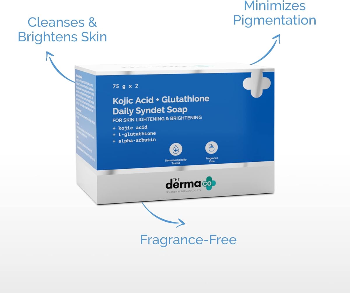 The Derma Co Kojic Acid + L-Glutathione Daily Syndet Soap - 75g x 2 - Image 4