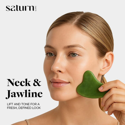 GHC Saturn Jade Roller & Gua Sha Tool - Natural Himalayan Stone, 105g - Image 6