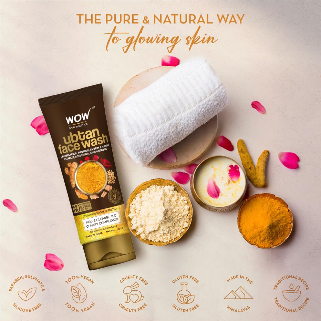 Wow Ubtan Face Wash with Natural Ingredients, 100ml - Image 4