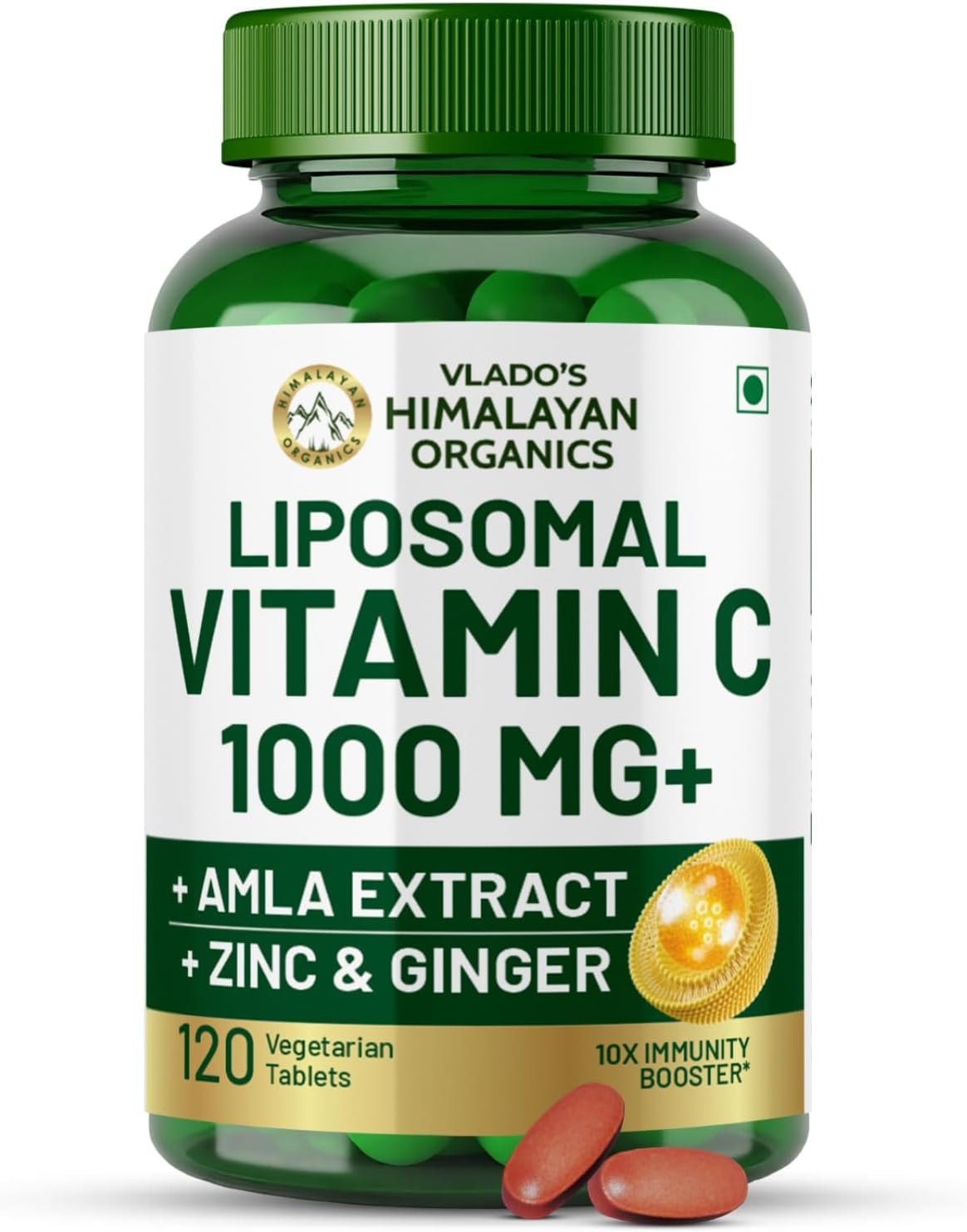 Himalayan Organics Natural Liposomal 1000 MG Vitamin C Supplements Tablets - 120