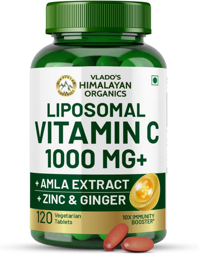 Himalayan Organics Natural Liposomal 1000 MG Vitamin C Supplements Tablets - 120