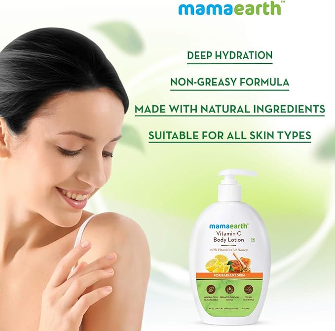 Mamaearth Vitamin C Body Lotion - 400 ml - Image 3