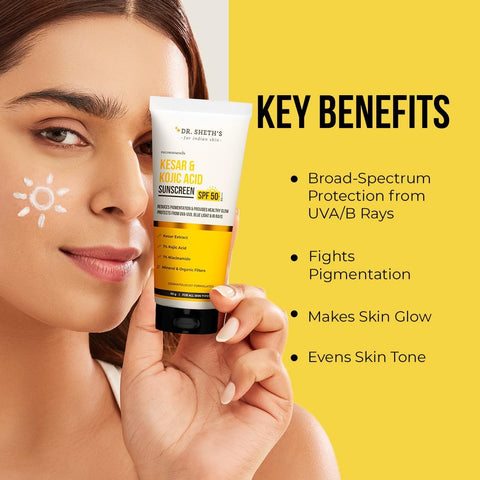 Dr. Sheth'S Kesar & Kojic Acid Sunscreen 80Gm