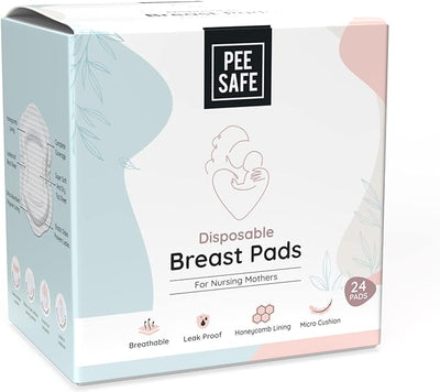 Pee Safe Disposable 24 Breast Pads - Pack of 2