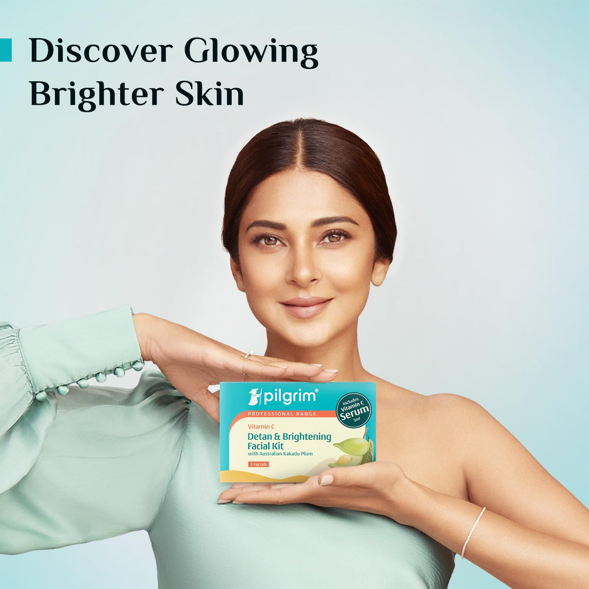 Pilgrim Vitamin C Detan & Brightening Facial Kit - 77 ML - Image 2