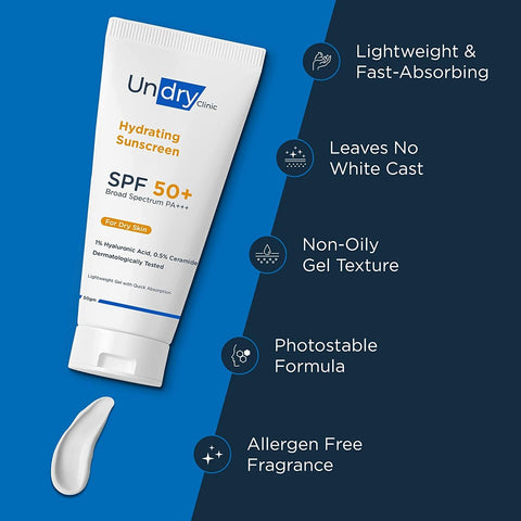 Undry Hydrating Sunscreen SPF 50+ 50Gms