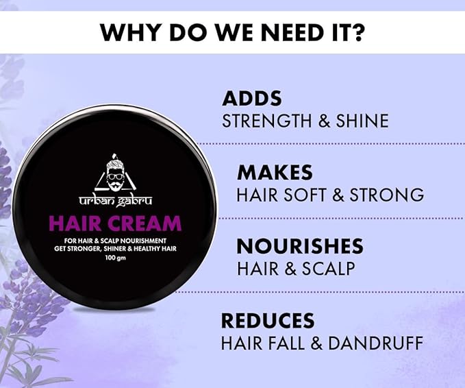 Urban Gabru Hair Growth Cream with Coconut & Aloe Vera, 100gm - Image 2