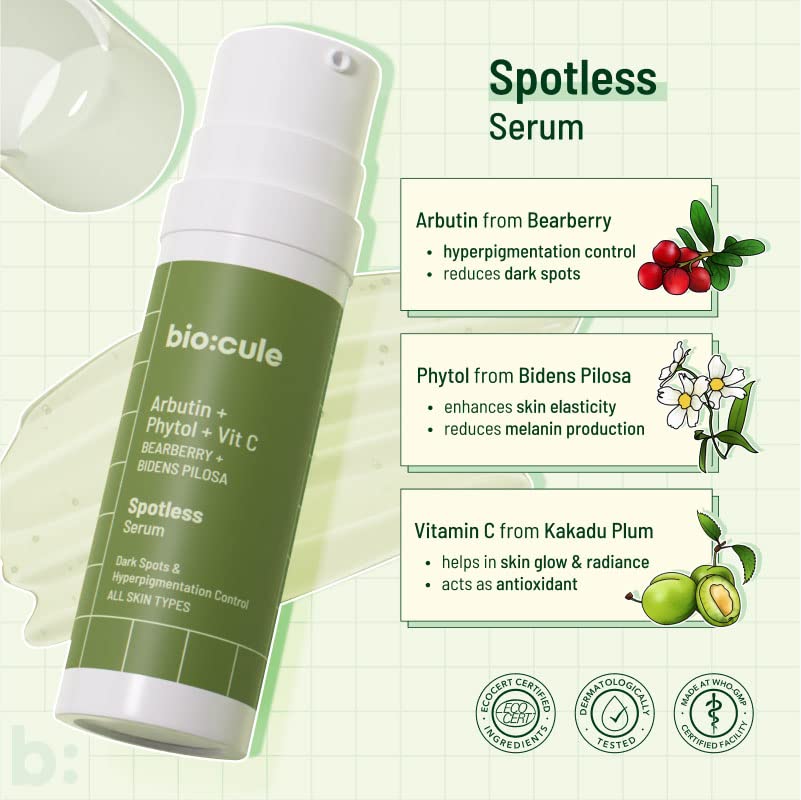 Biocule Face Serum - Arbutin + Phytol + Vitamin C, 15ml - Image 8