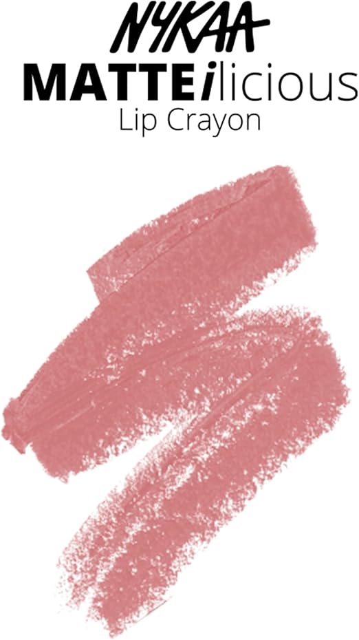 Nykaa Matteilicious Lip Crayon Kiss N Tell 06 - Matte Lip Colour, Precision Crayon, 2.8g - Image 2