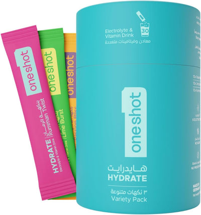 OneShot Hydrate (عبوة استكشافية، 30 ظرفاً) أظرف ترطيب
