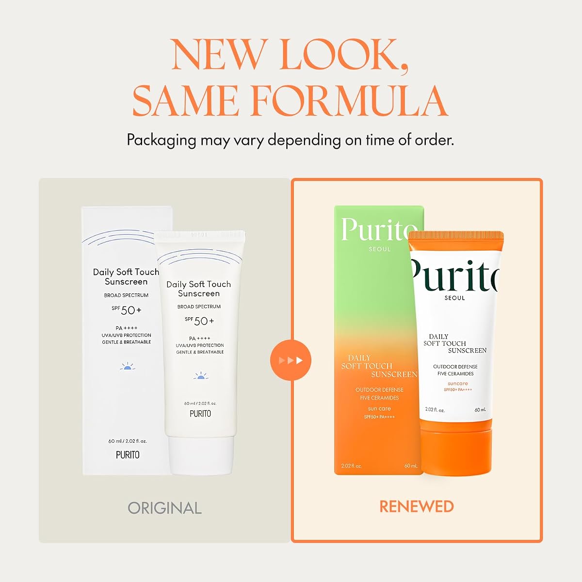 Purito Daily Soft Touch Sunscreen SPF 50+ PA++++ - 60ml - Image 2