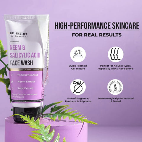 Dr. Sheth's Neem & Salicylic Acid Face Wash 100G