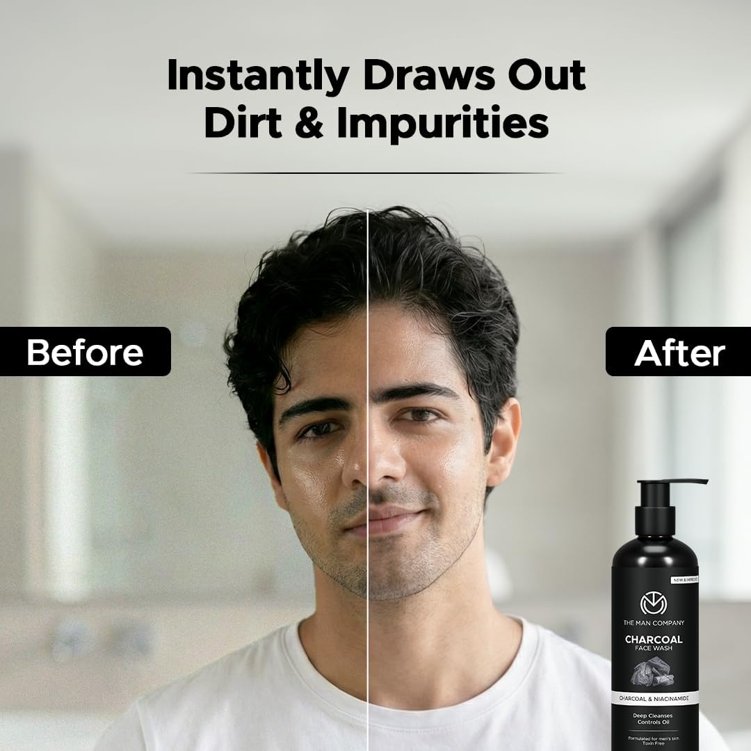 The Man Company Face Wash - Charcoal, Ylang Ylang & Argan, 100ml - Image 4