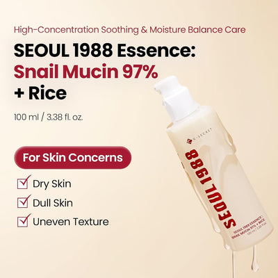 K-SECRET SEOUL 1988 Snail Mucin 97% Essence - Lightweight Facial Serum, 100ml - Image 2