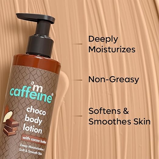 mCaffeine Choco Body Lotion - Moisturising Body Care, 250ml - Image 3